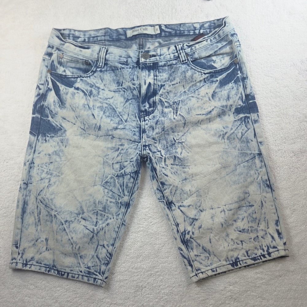 Blue Cult Denim Men's Size 38 Acid Wash Distressed Shorts